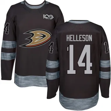 Black Youth Drew Helleson Authentic Anaheim Ducks 1917-2017 100th Anniversary Jersey