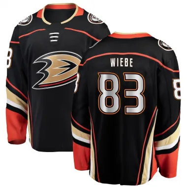 Black Youth Jaxsen Wiebe Breakaway Anaheim Ducks Home Jersey