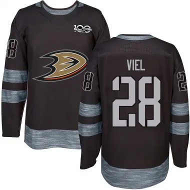 Black Youth Jeffrey Viel Authentic Anaheim Ducks 1917-2017 100th Anniversary Jersey