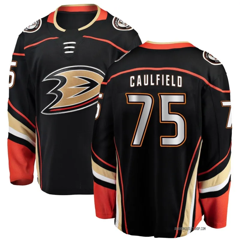 Black Youth Judd Caulfield Breakaway Anaheim Ducks Home Jersey