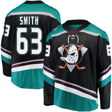 Black Youth Konnor Smith Breakaway Anaheim Ducks Alternate Jersey