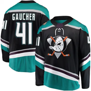 Black Youth Nathan Gaucher Breakaway Anaheim Ducks Alternate Jersey