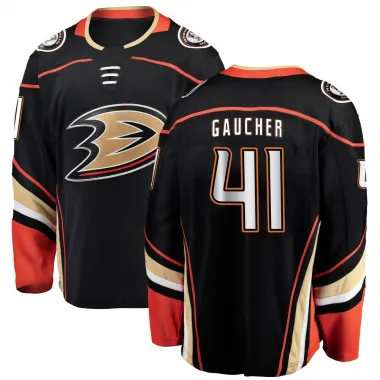 Black Youth Nathan Gaucher Breakaway Anaheim Ducks Home Jersey