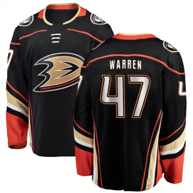 Black Youth Noah Warren Breakaway Anaheim Ducks Home Jersey