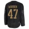 Black Youth Noah Warren Premium Anaheim Ducks 2024 Military Appreciation Practice Jersey