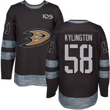 Black Youth Oliver Kylington Authentic Anaheim Ducks 1917-2017 100th Anniversary Jersey