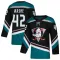 Black Youth Tim Washe Authentic Anaheim Ducks Teal Alternate Jersey