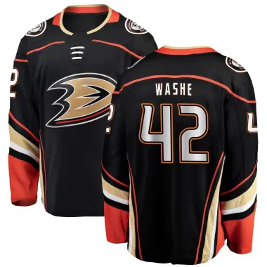 Black Youth Tim Washe Breakaway Anaheim Ducks Home Jersey