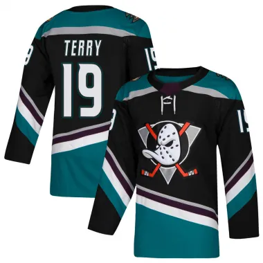 Black Youth Troy Terry Authentic Anaheim Ducks Teal Alternate Jersey