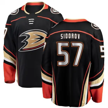 Black Youth Yegor Sidorov Breakaway Anaheim Ducks Home Jersey