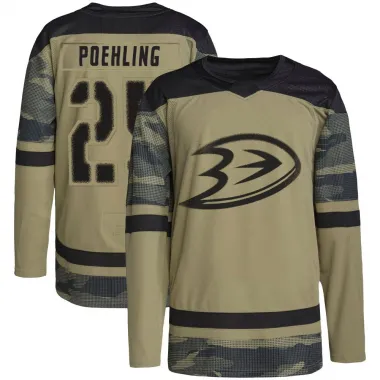 Camo Men's Ryan Poehling Authentic Anaheim Ducks Military Appreciation Practice Jersey