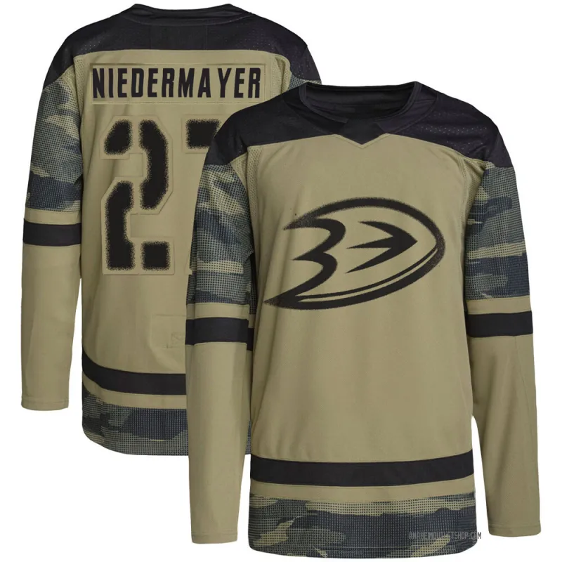 Camo Men's Scott Niedermayer Authentic Anaheim Ducks Military Appreciation Practice Jersey
