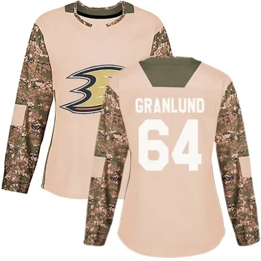 Camo Women's Mikael Granlund Authentic Anaheim Ducks Veterans Day Practice Jersey