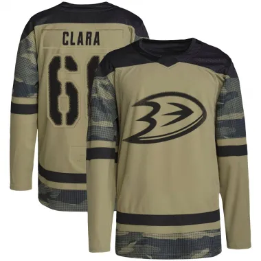 Camo Youth Damian Clara Authentic Anaheim Ducks Military Appreciation Practice Jersey