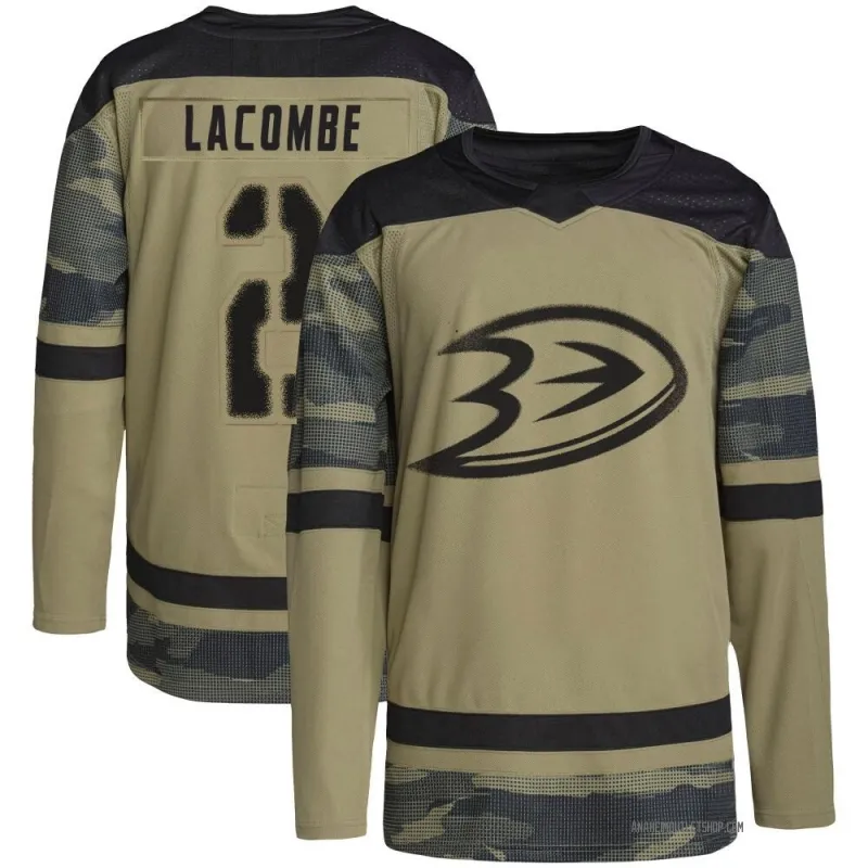 Camo Youth Jackson LaCombe Authentic Anaheim Ducks Military Appreciation Practice Jersey