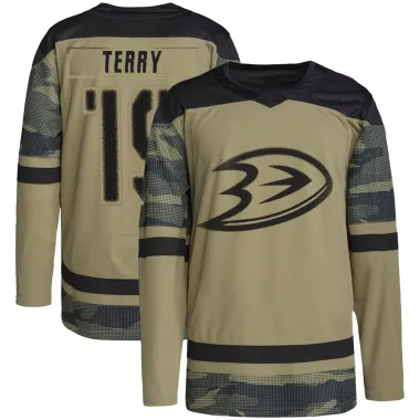 Camo Youth Troy Terry Authentic Anaheim Ducks Military Appreciation Practice Jersey