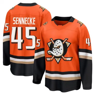 Orange Men's Beckett Sennecke Breakaway Anaheim Ducks Home Jersey