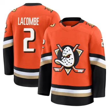 Orange Men's Jackson LaCombe Premium Anaheim Ducks Home Jersey