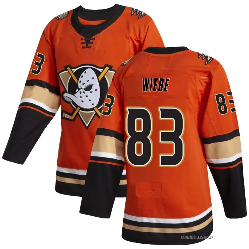 Orange Men's Jaxsen Wiebe Authentic Anaheim Ducks Alternate Jersey