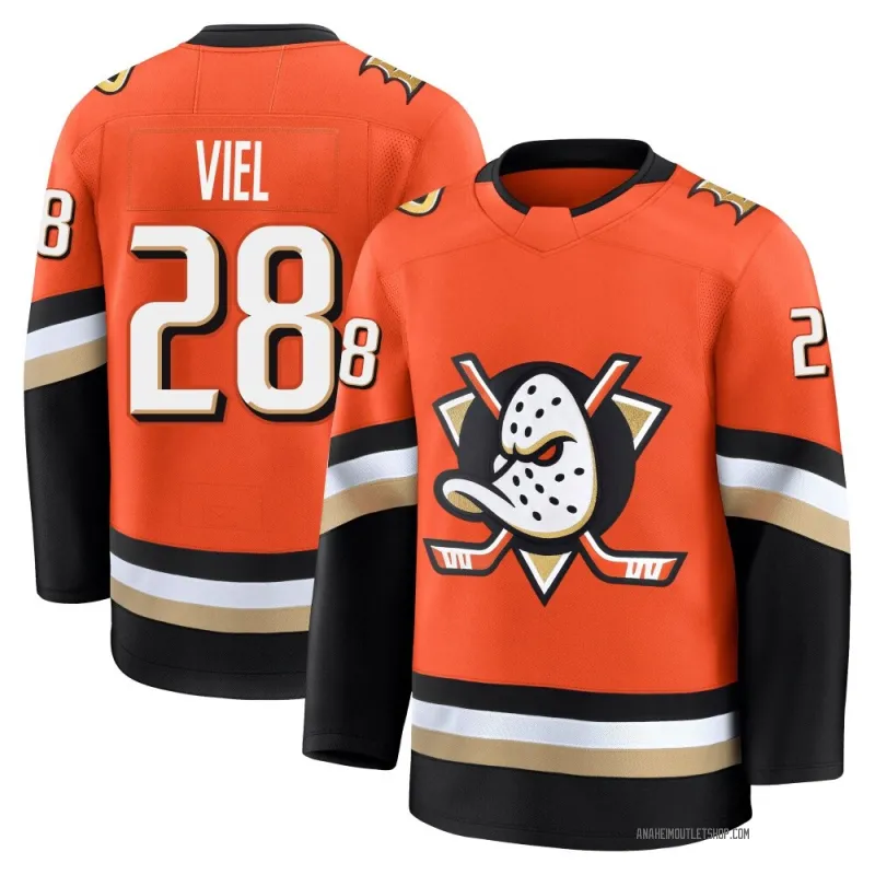 Orange Men's Jeffrey Viel Premium Anaheim Ducks Home Jersey
