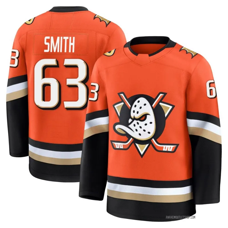 Orange Men's Konnor Smith Premium Anaheim Ducks Home Jersey
