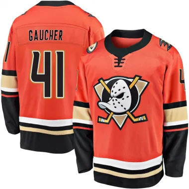 Orange Men's Nathan Gaucher Breakaway Anaheim Ducks 2019/20 Alternate Premier Jersey