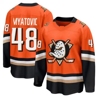 Orange Men's Nico Myatovic Breakaway Anaheim Ducks Home Jersey