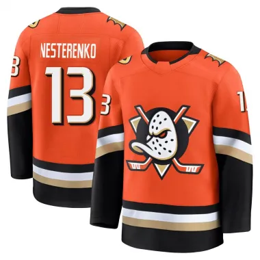 Orange Men's Nikita Nesterenko Premium Anaheim Ducks Home Jersey