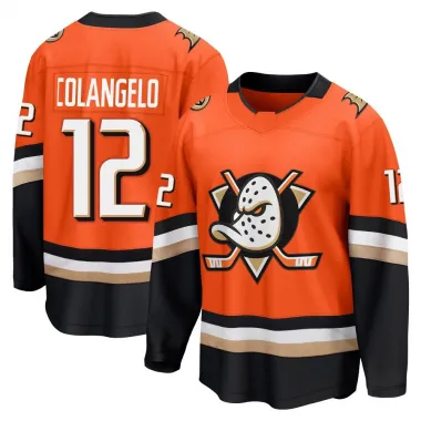 Orange Men's Sam Colangelo Breakaway Anaheim Ducks Home Jersey