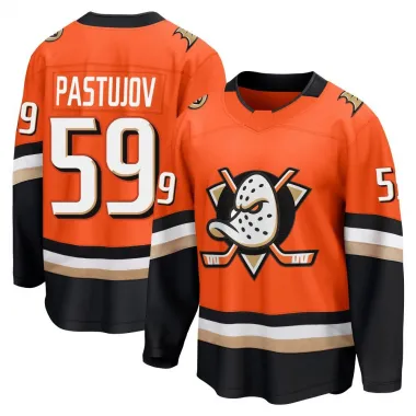 Orange Men's Sasha Pastujov Breakaway Anaheim Ducks Home Jersey