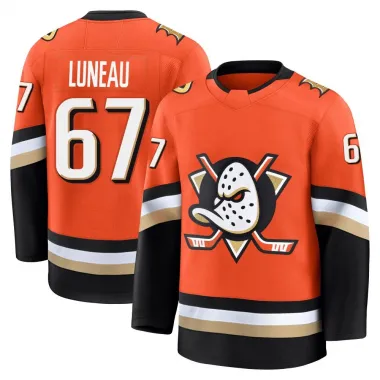 Orange Men's Tristan Luneau Premium Anaheim Ducks Home Jersey
