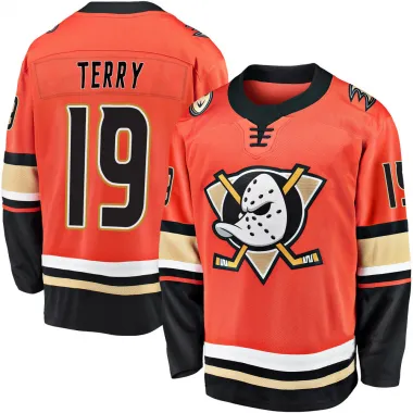 Orange Men's Troy Terry Breakaway Anaheim Ducks 2019/20 Alternate Premier Jersey