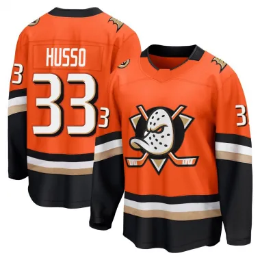 Orange Men's Ville Husso Breakaway Anaheim Ducks Home Jersey