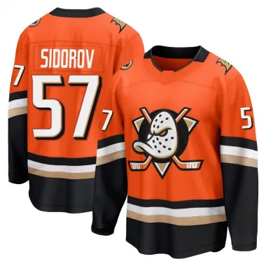Orange Men's Yegor Sidorov Breakaway Anaheim Ducks Home Jersey
