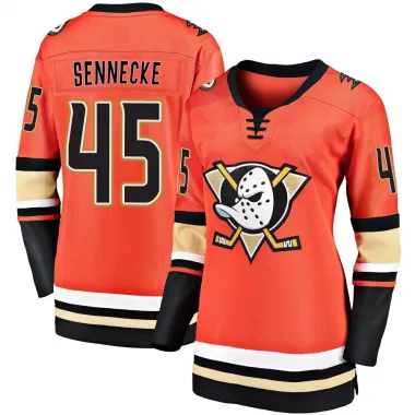 Orange Women's Beckett Sennecke Breakaway Anaheim Ducks 2019/20 Alternate Premier Jersey