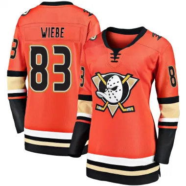 Orange Women's Jaxsen Wiebe Breakaway Anaheim Ducks 2019/20 Alternate Premier Jersey