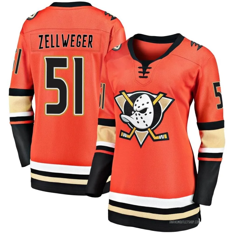 Orange Women's Olen Zellweger Breakaway Anaheim Ducks 2019/20 Alternate Premier Jersey