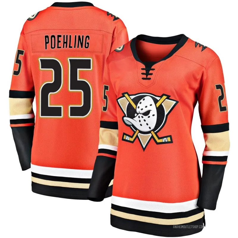 Orange Women's Ryan Poehling Breakaway Anaheim Ducks 2019/20 Alternate Premier Jersey