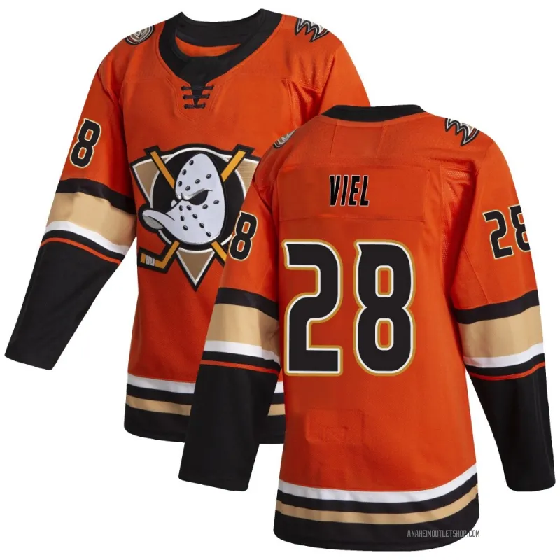 Orange Youth Jeffrey Viel Authentic Anaheim Ducks Alternate Jersey