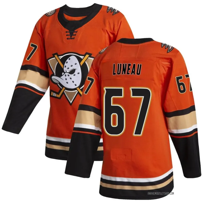Orange Youth Tristan Luneau Authentic Anaheim Ducks Alternate Jersey