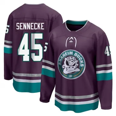 Purple Men's Beckett Sennecke Breakaway Anaheim Ducks 30th Anniversary Premier Jersey
