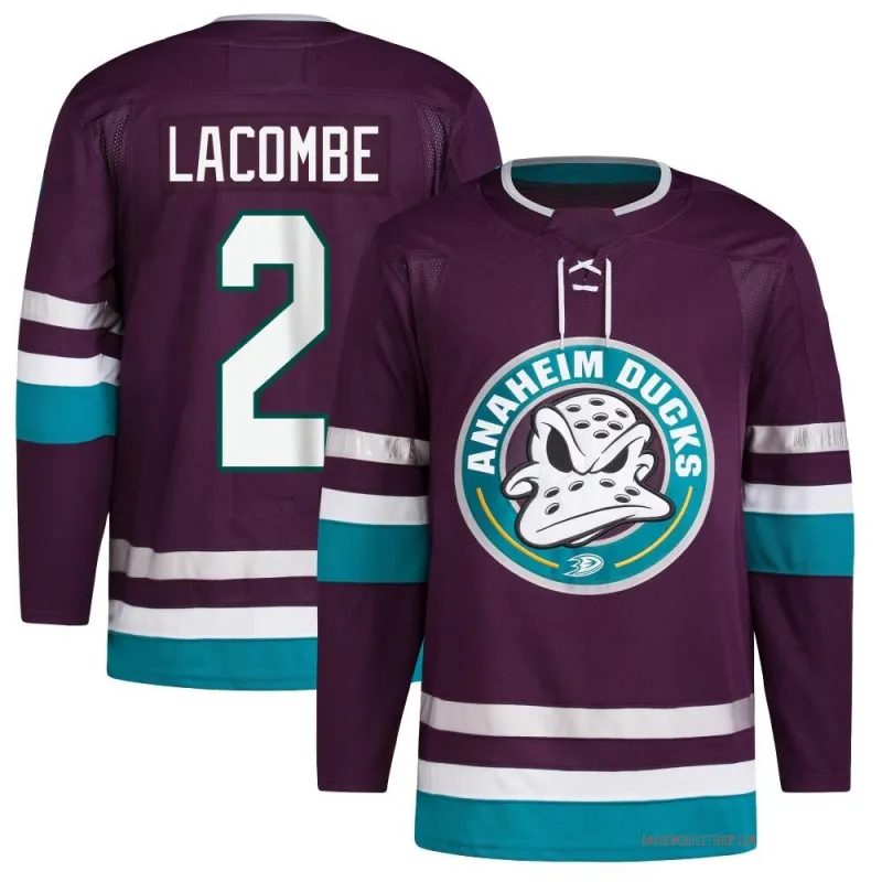 Purple Men's Jackson LaCombe Authentic Anaheim Ducks 30th Anniversary Primegreen Jersey