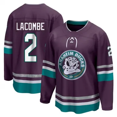 Purple Men's Jackson LaCombe Breakaway Anaheim Ducks 30th Anniversary Premier Jersey