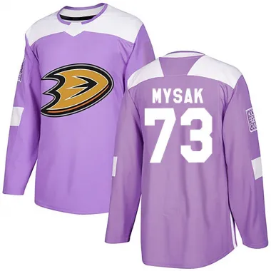 Purple Men's Jan Mysak Authentic Anaheim Ducks Fights Cancer Practice Jersey