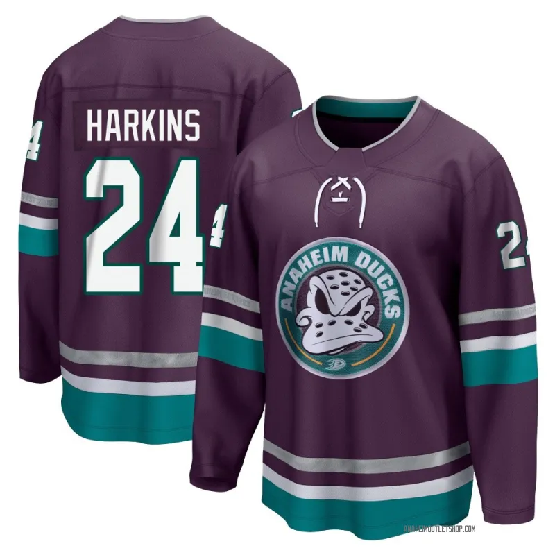 Purple Men's Jansen Harkins Breakaway Anaheim Ducks 30th Anniversary Premier Jersey