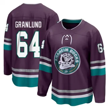 Purple Men's Mikael Granlund Breakaway Anaheim Ducks 30th Anniversary Premier Jersey