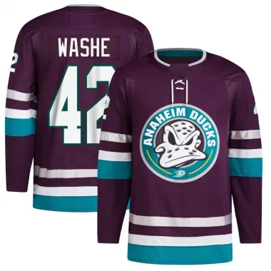 Purple Men's Tim Washe Authentic Anaheim Ducks 30th Anniversary Primegreen Jersey