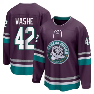 Purple Men's Tim Washe Breakaway Anaheim Ducks 30th Anniversary Premier Jersey