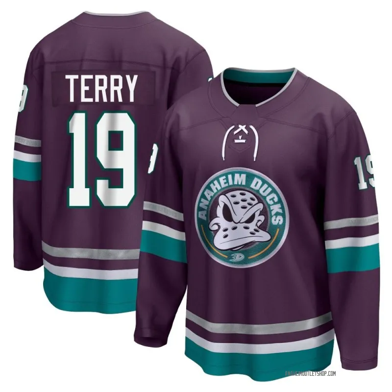 Purple Men's Troy Terry Breakaway Anaheim Ducks 30th Anniversary Premier Jersey