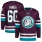 Purple Men's Tyson Hinds Authentic Anaheim Ducks 30th Anniversary Primegreen Jersey